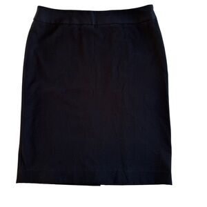Rafaella Wearever Classic Women's Black Fitted Pencil Skirt Size 12 Knee-Length